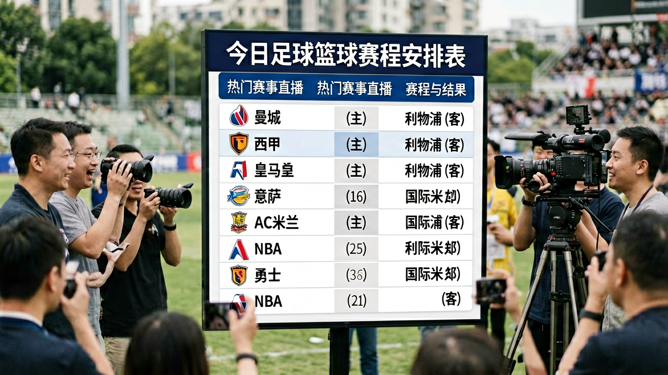 今日足球篮球赛程安排表