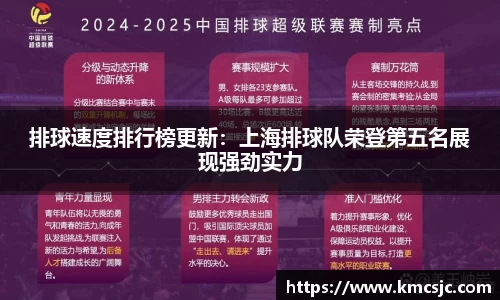 排球速度排行榜更新：上海排球队荣登第五名展现强劲实力